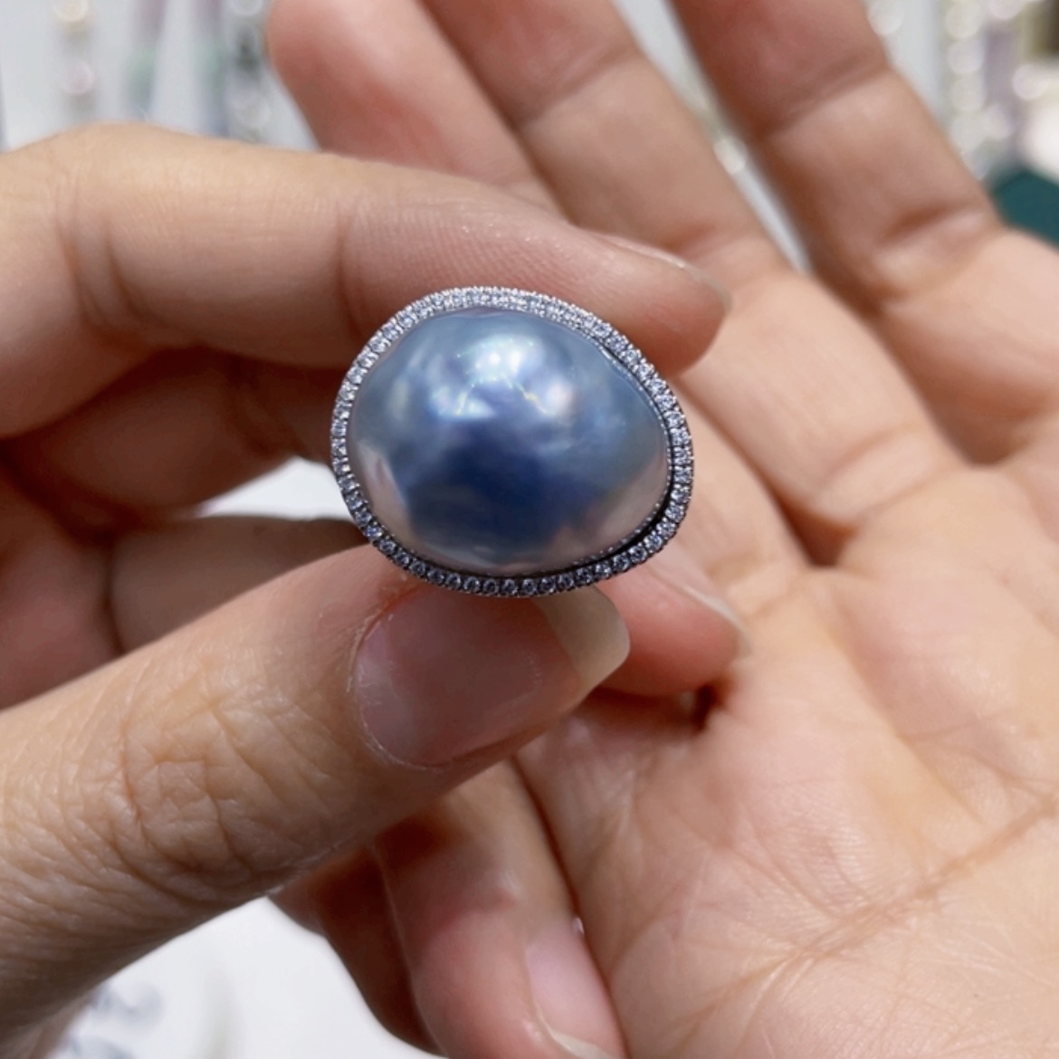 【闪购商品】海水珍珠戒指未镶嵌每****～