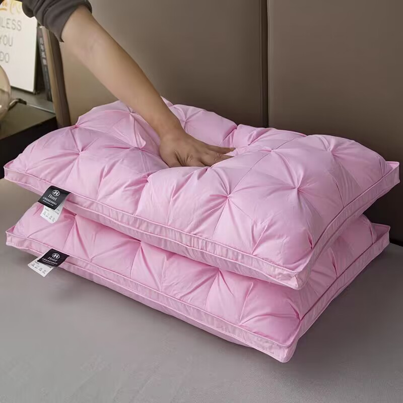 五星级酒店爆款羽丝绒全棉扭花枕芯内胆羽丝绒枕头家用