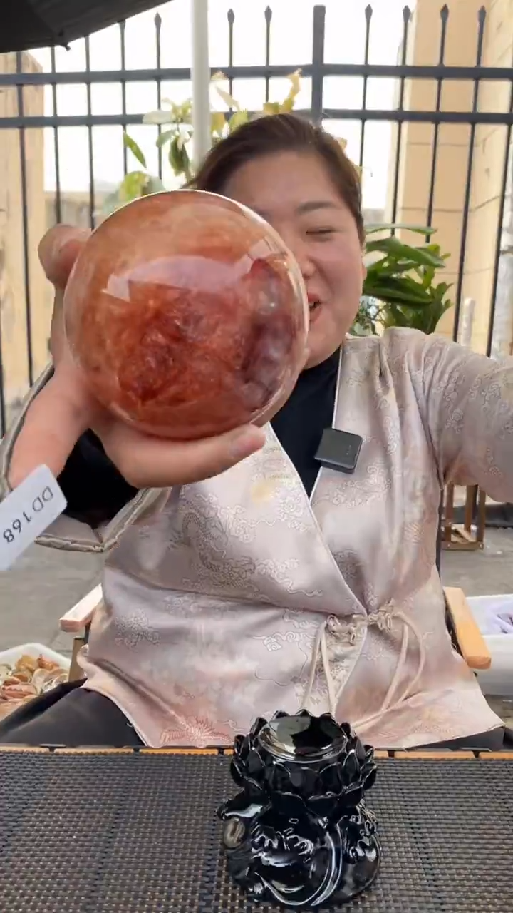 【闪购商品】水晶球未镶嵌红胶花球DD168