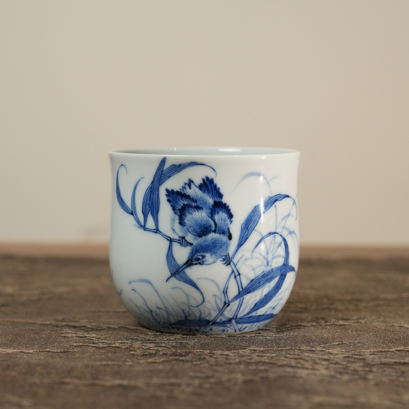 墨舍柴窑陶瓷单翠杯纯手工主人杯（moshe341）