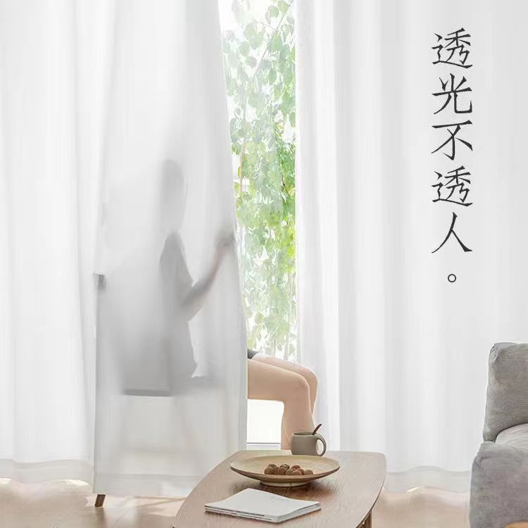 太空幻影纱透光不透人窗帘2025日式耐磨网红窗帘窗纱