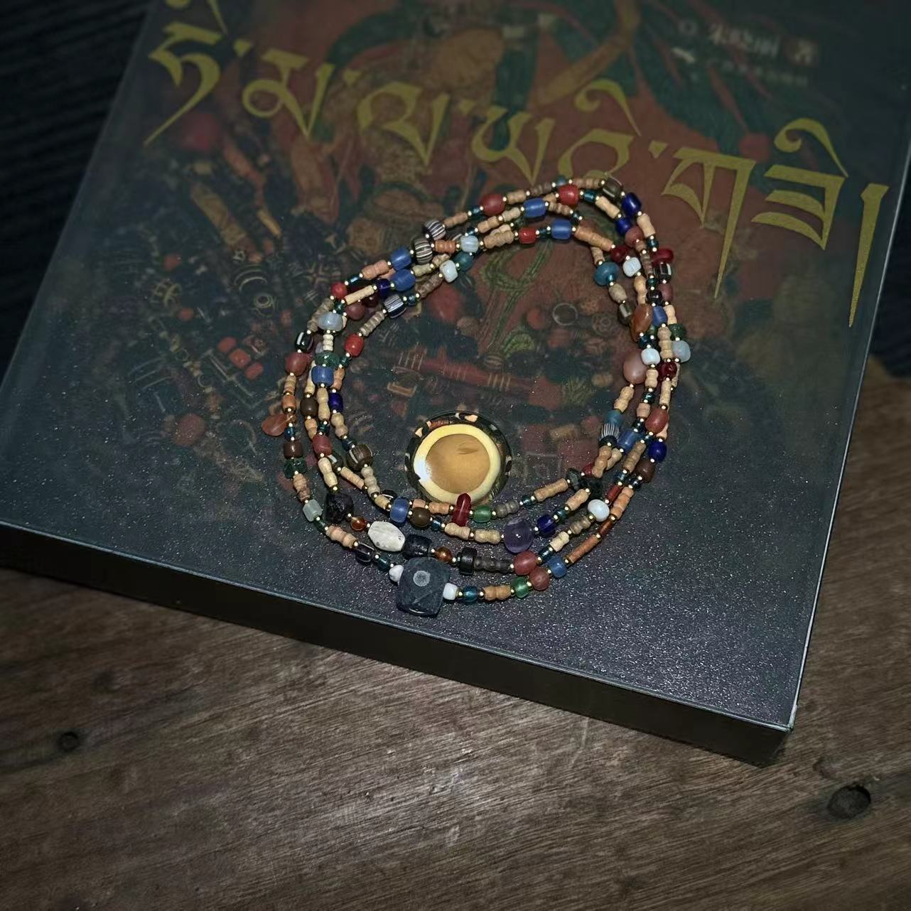 合金琉璃项链 YS9106 《千年古珠老物件》彩色多宝项链