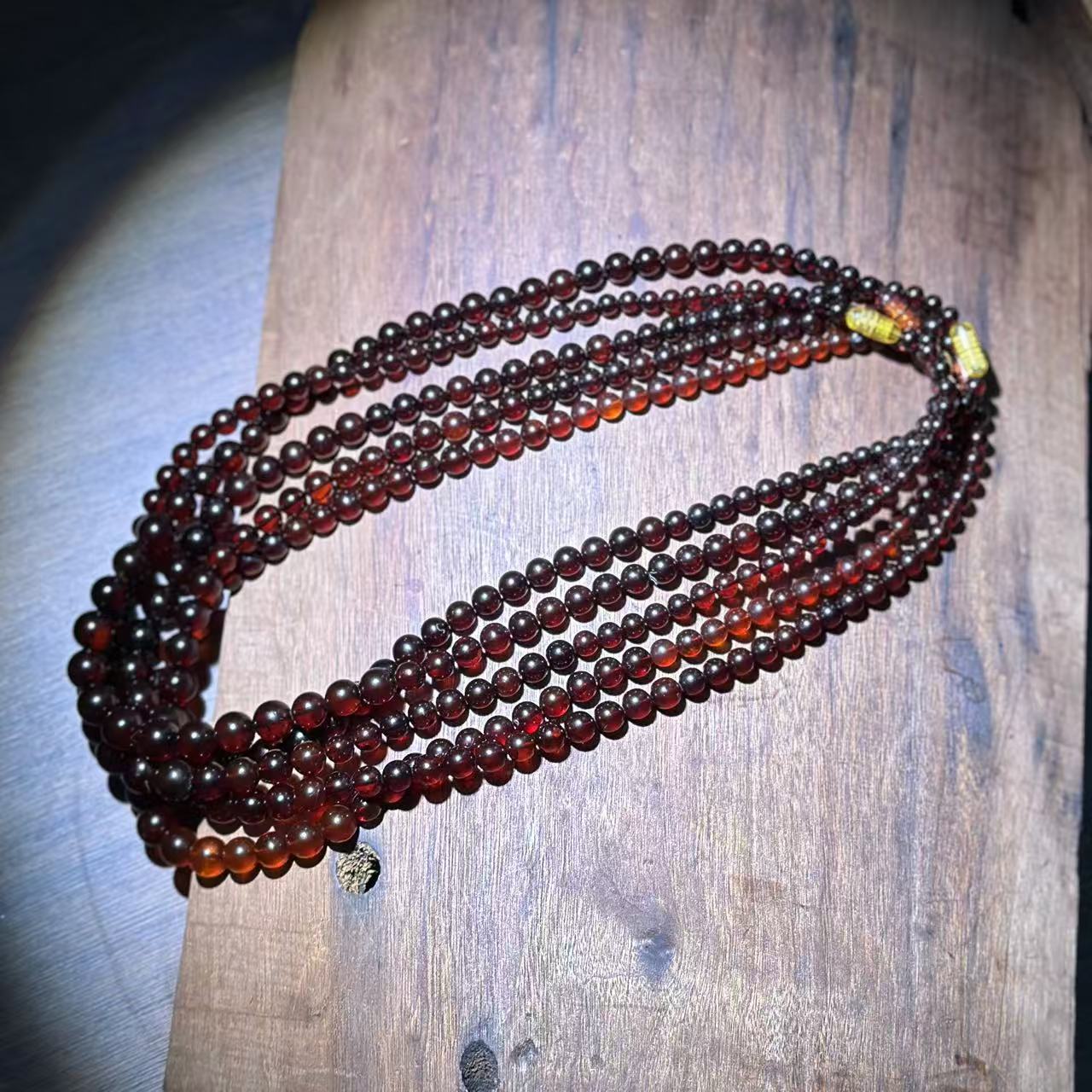 【缪老师严选】YS9228琥珀圆珠塔链项链 多样性发其一