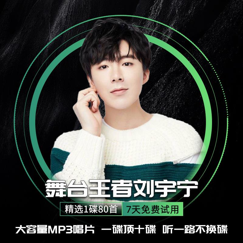 刘宇宁车载cd碟片2023抖音热门流行歌曲MP3无损大容量汽车用光碟