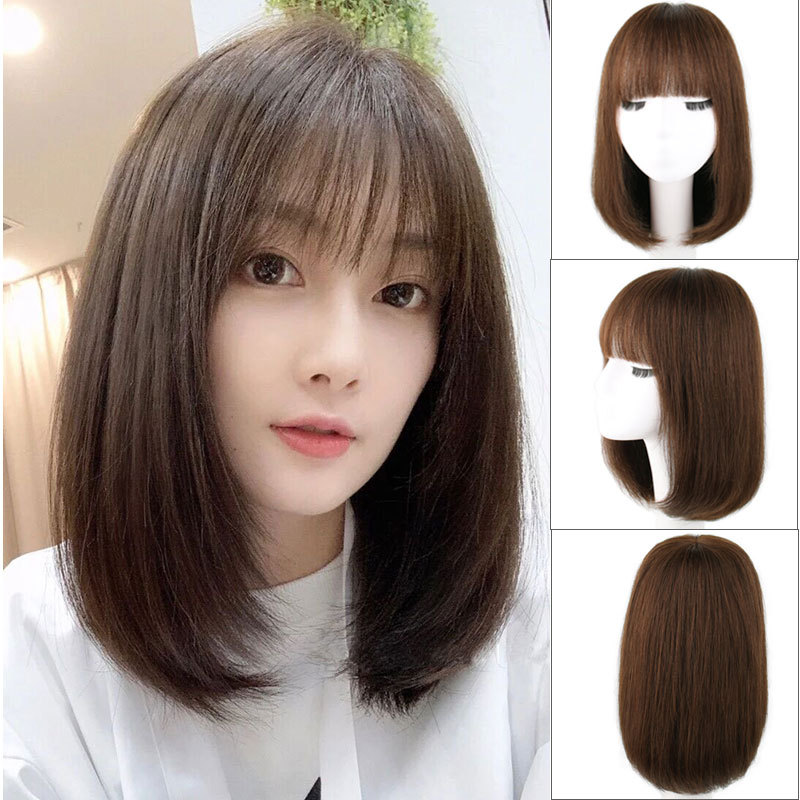 假发真发全真人发全头套女短发假发波波头中长发蓬松假发套真头发