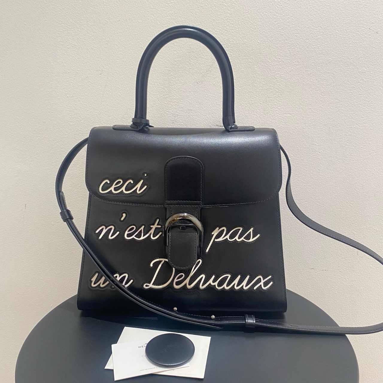 95新 Delvaux/德尔沃 德尔沃DELVAUX 黑色签名款 