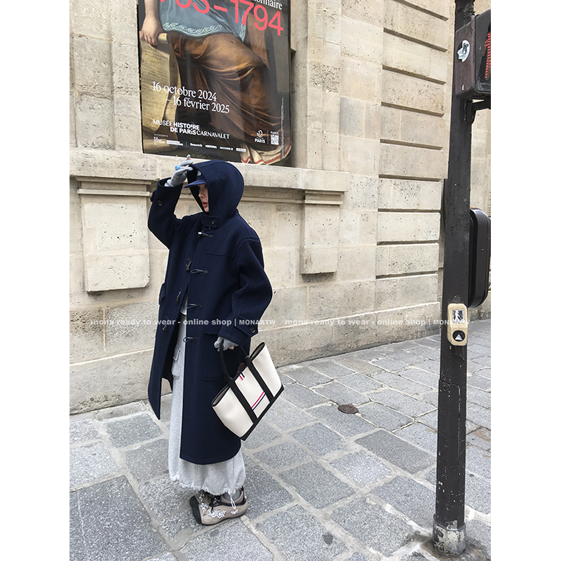 【Mona张绮贤】MONA 正反两穿 大衣毛呢大衣 O124W16273