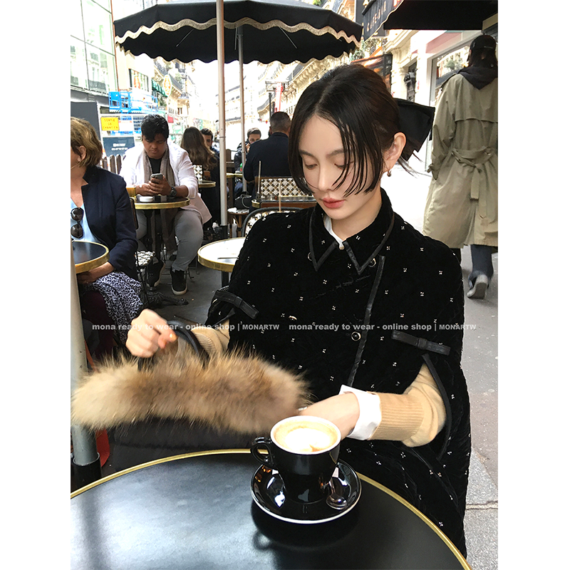 【Mona张绮贤】MONA 棉服中腰裙中高腰短裤套装 O124A15779