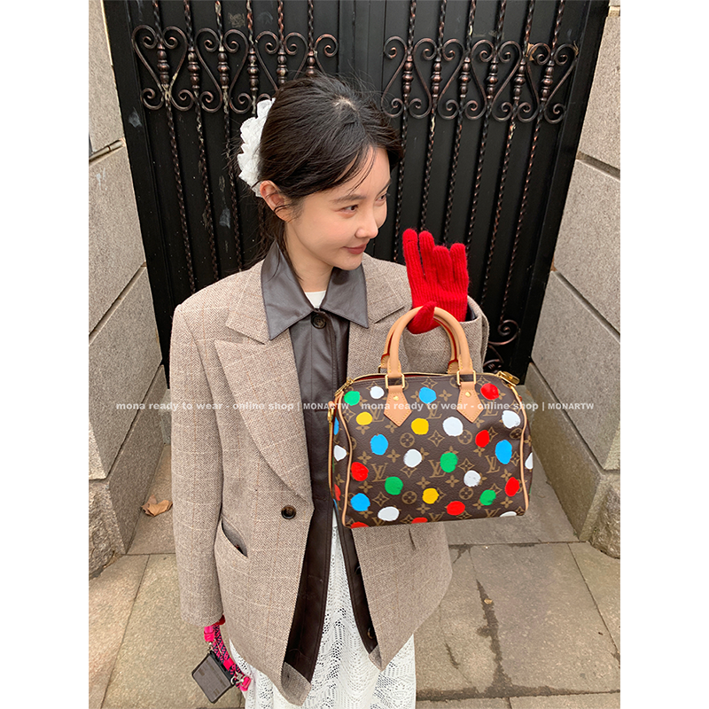 【Mona张绮贤 】MONA 羊毛酷飒气质假两件西装外套女 OA239566