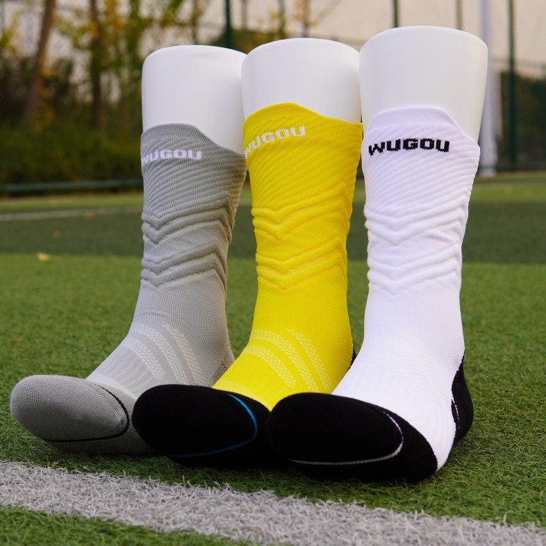 吴钩赛事专用 足球运动防滑袜毛巾底袜子训练加厚中筒吸汗透气