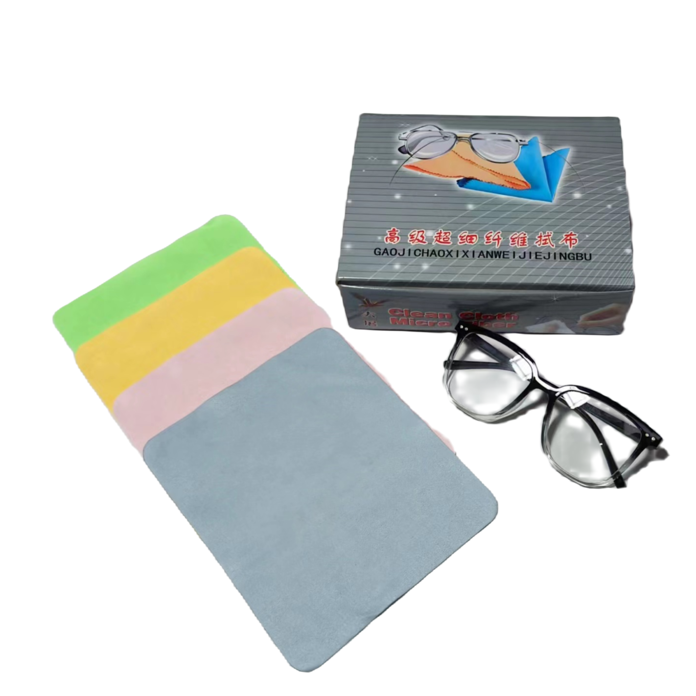海岛丝新款擦镜布多色 不掉毛高档专业眼镜布工厂现货