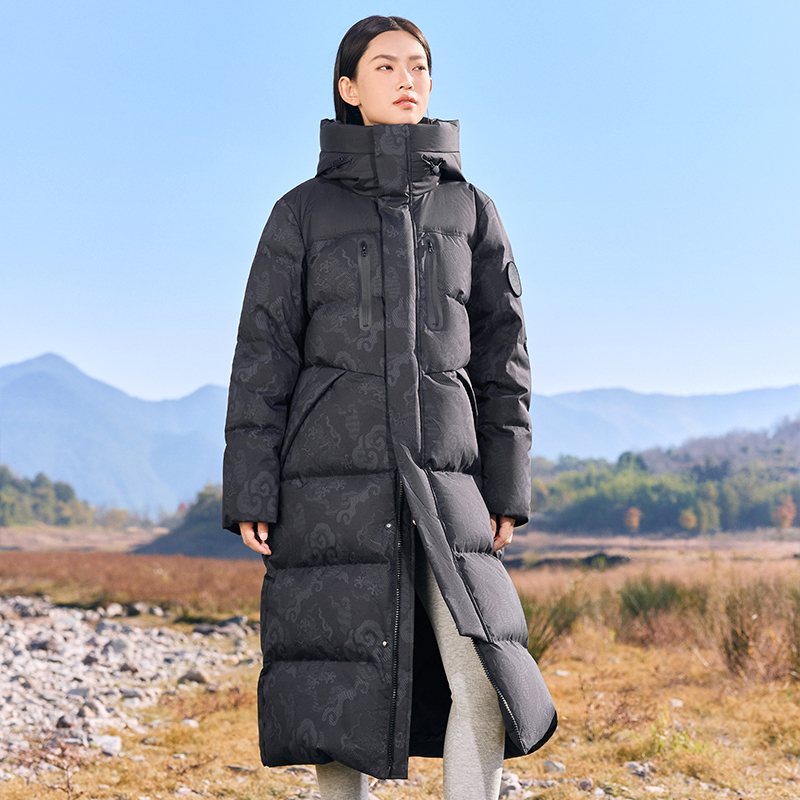 【龙年新品】波司登2023年新款冬季情侣时尚休闲男女长款国风羽绒服