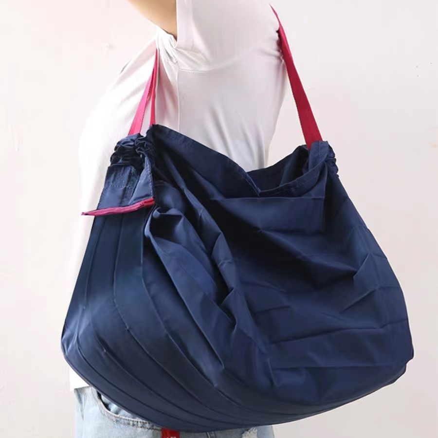 利快便携风琴购物包环保购物袋大号单肩简约防水休闲时尚可折叠