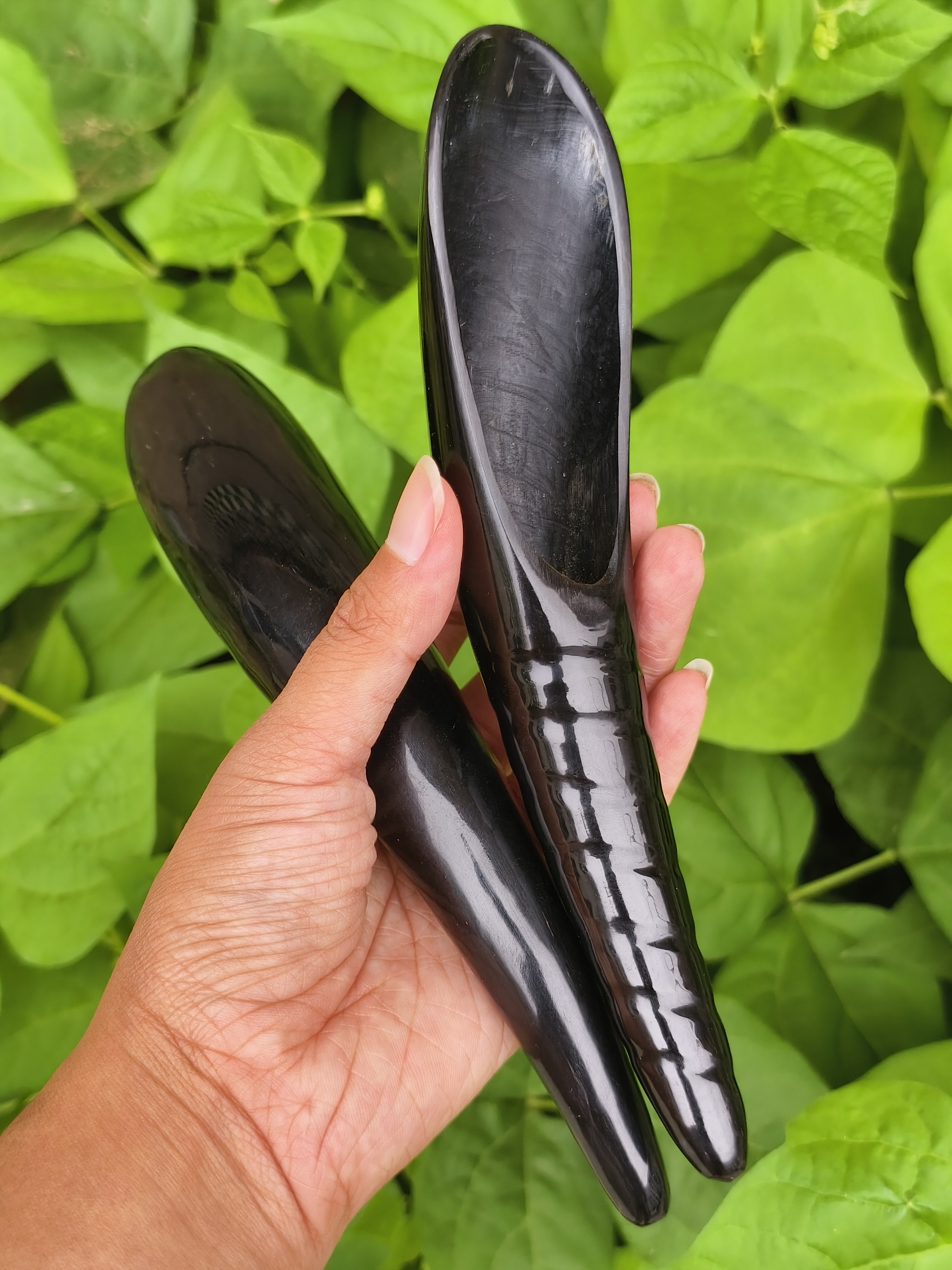 黑水牛角刮痧筒精品疏通美容大号脸部拔筋棒正宗刮脸拨经按摩器