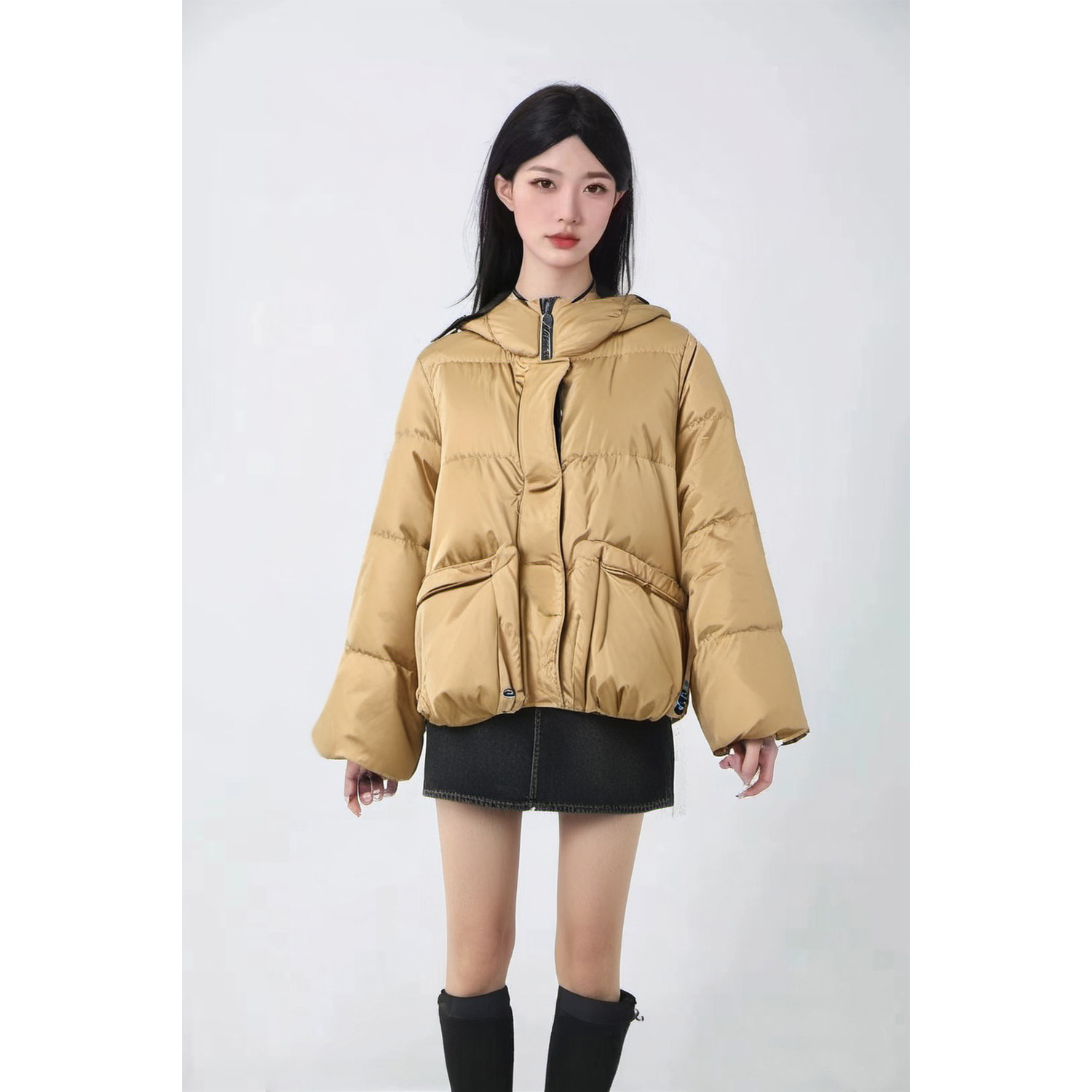 Basic House/百家好简约百搭休闲宽松羽绒服 BJ347-HVDJ720ACA