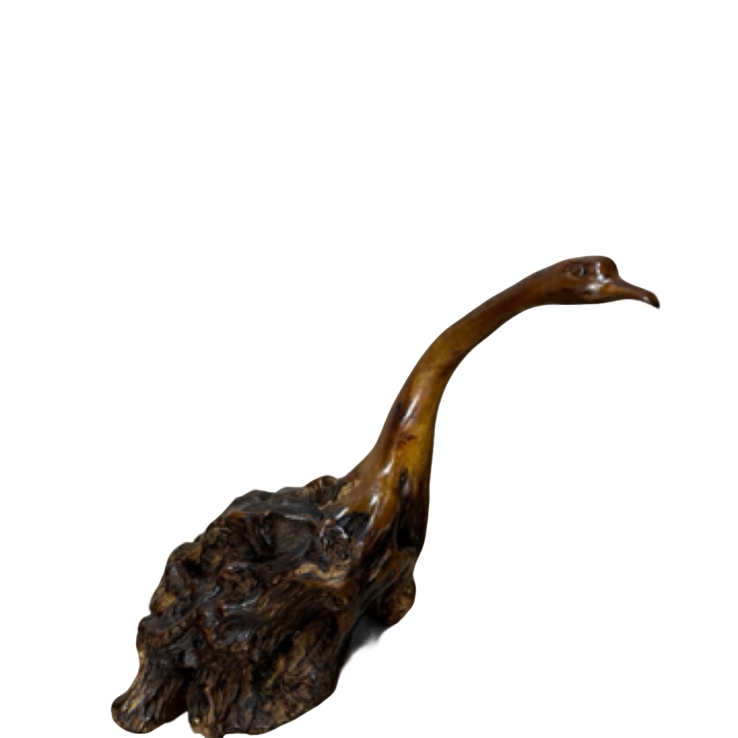 悟喜根艺，麻梨木：天鹅