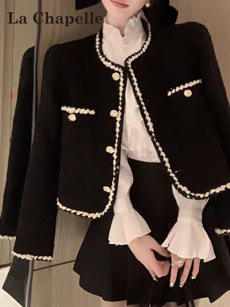 爆款小香风外套新款短款高端小个子秋冬款法式名媛设计裤子