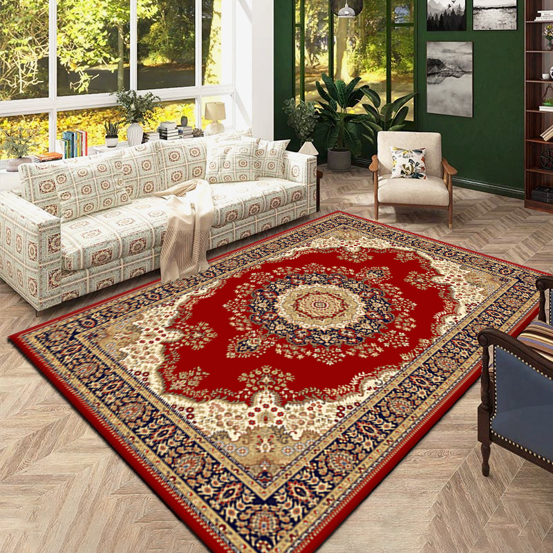 地毯波斯卧室亚马逊地垫家用客厅全铺耐脏地毯地毯床边毯防滑吸水