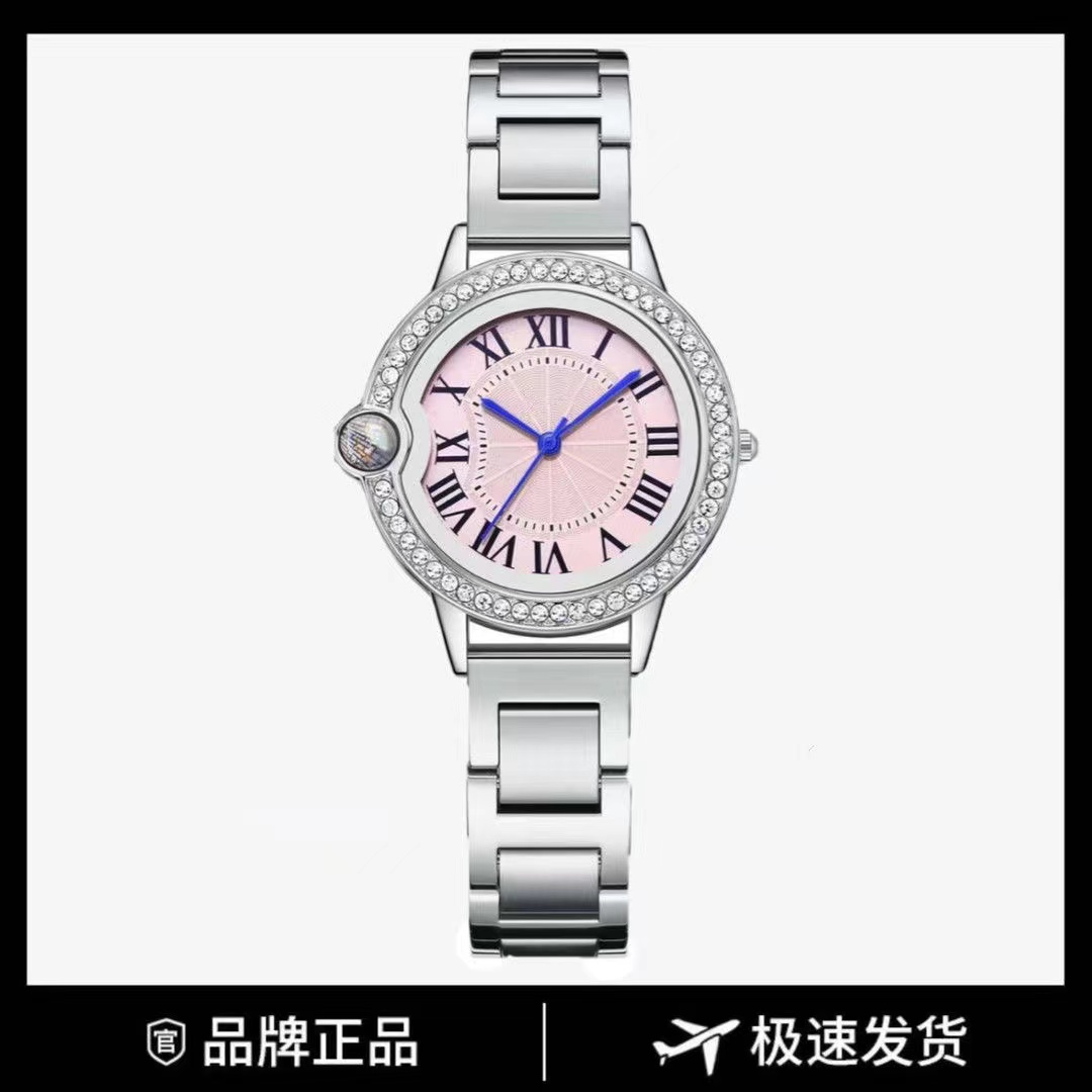 【告白气球】时尚520经典镶钻女神腕表手表奢华女士防水58158钢带