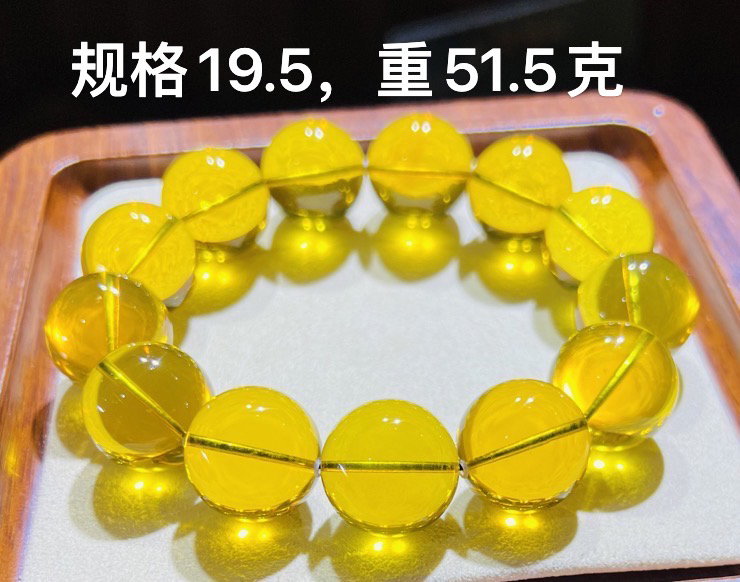 天然缅甸琥珀老金珀手串