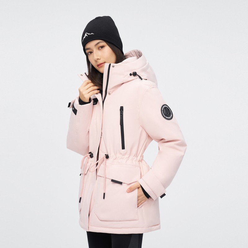 波司登2024新款冬季女一手长休闲时尚运动女款保暖连帽极寒羽绒服