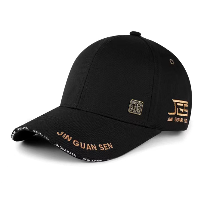 金冠森黑色旗舰系列棒球帽休闲透气四季必备时尚钓鱼百搭韩版潮流