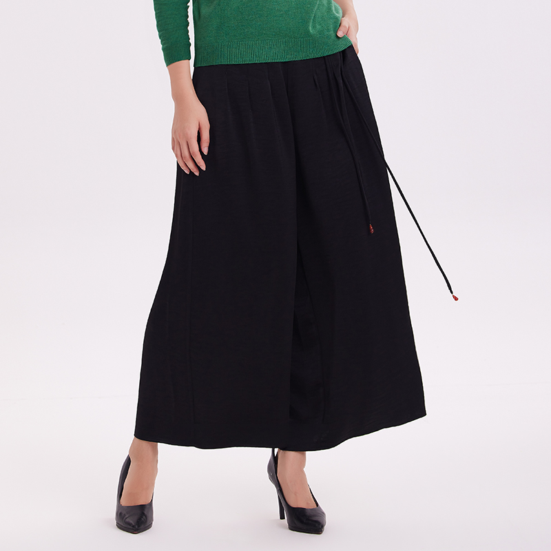 M..麻多多/2023秋冬新款新中式休闲裤阔腿吊坠简约百搭23327034