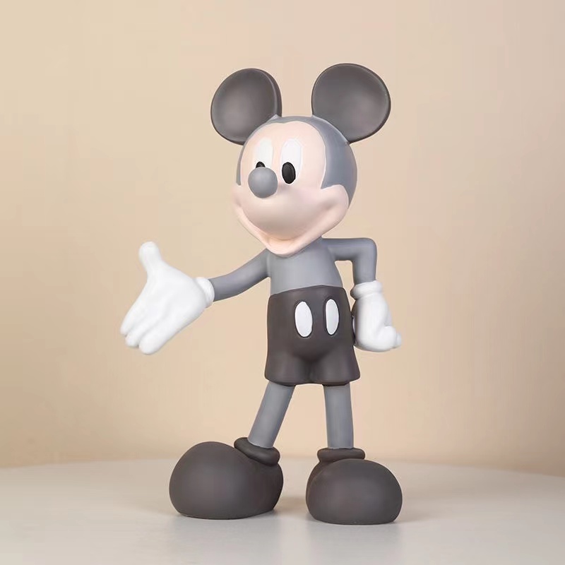 美式风北欧风轻奢风玄关卧室电视柜创意潮玩灰色米奇潮玩家居摆件