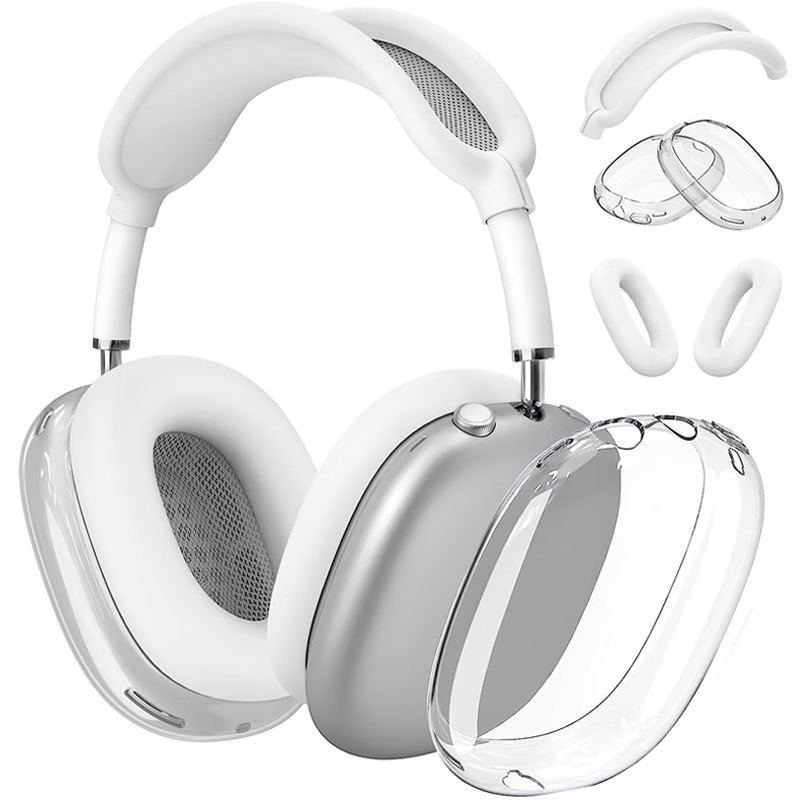 适用苹果新款airpods max硅胶保护套透明TPU软壳头戴式耳机外壳