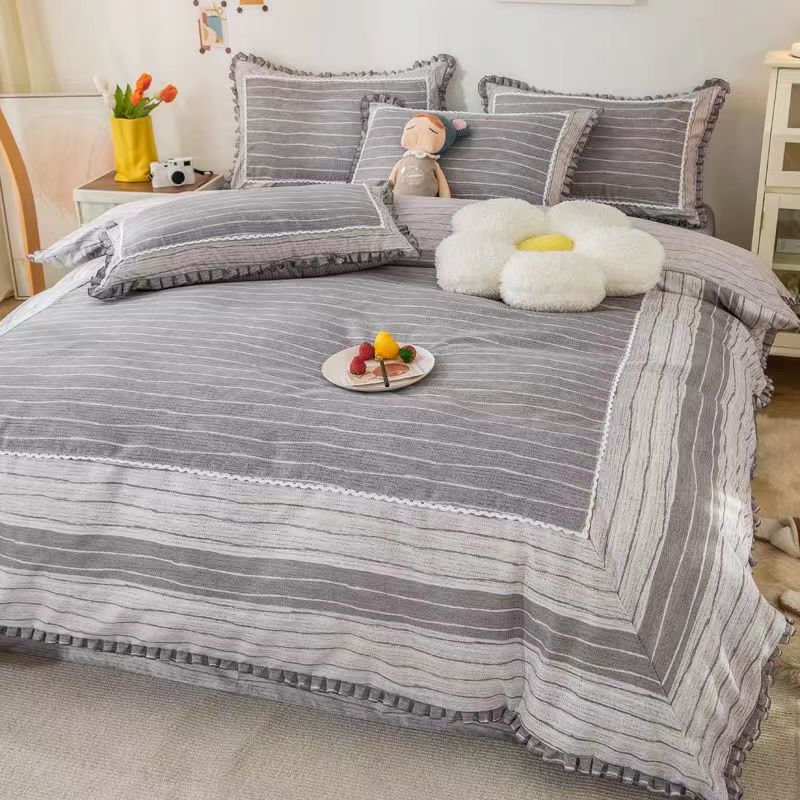 <韩式风情>【四件套】<罗卡艺术>床单尺寸230X230cm <±5cm> 双人