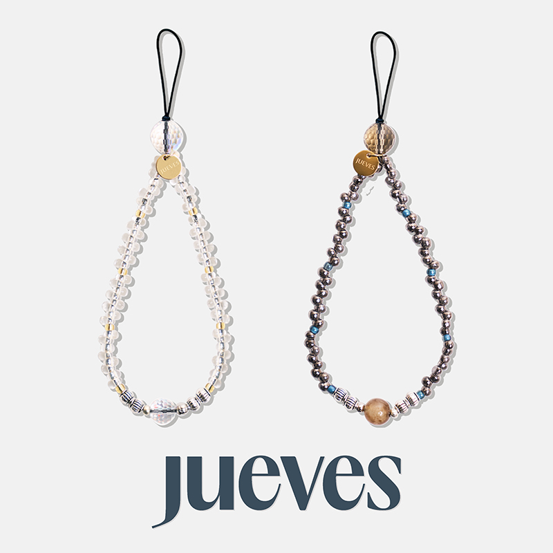 JUEVES星期四原创“搭把手mini链”孔雀蓝/波光金手机链挂件挂绳