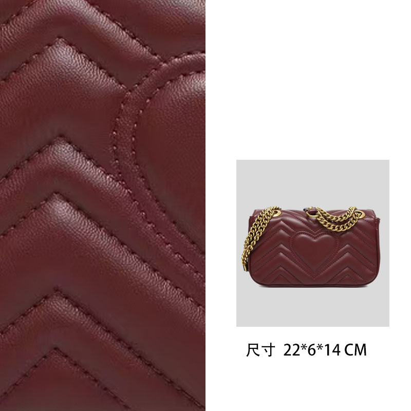时尚定制款链条包单肩斜挎女包 G3146 小号红色 (可嘎嘣)