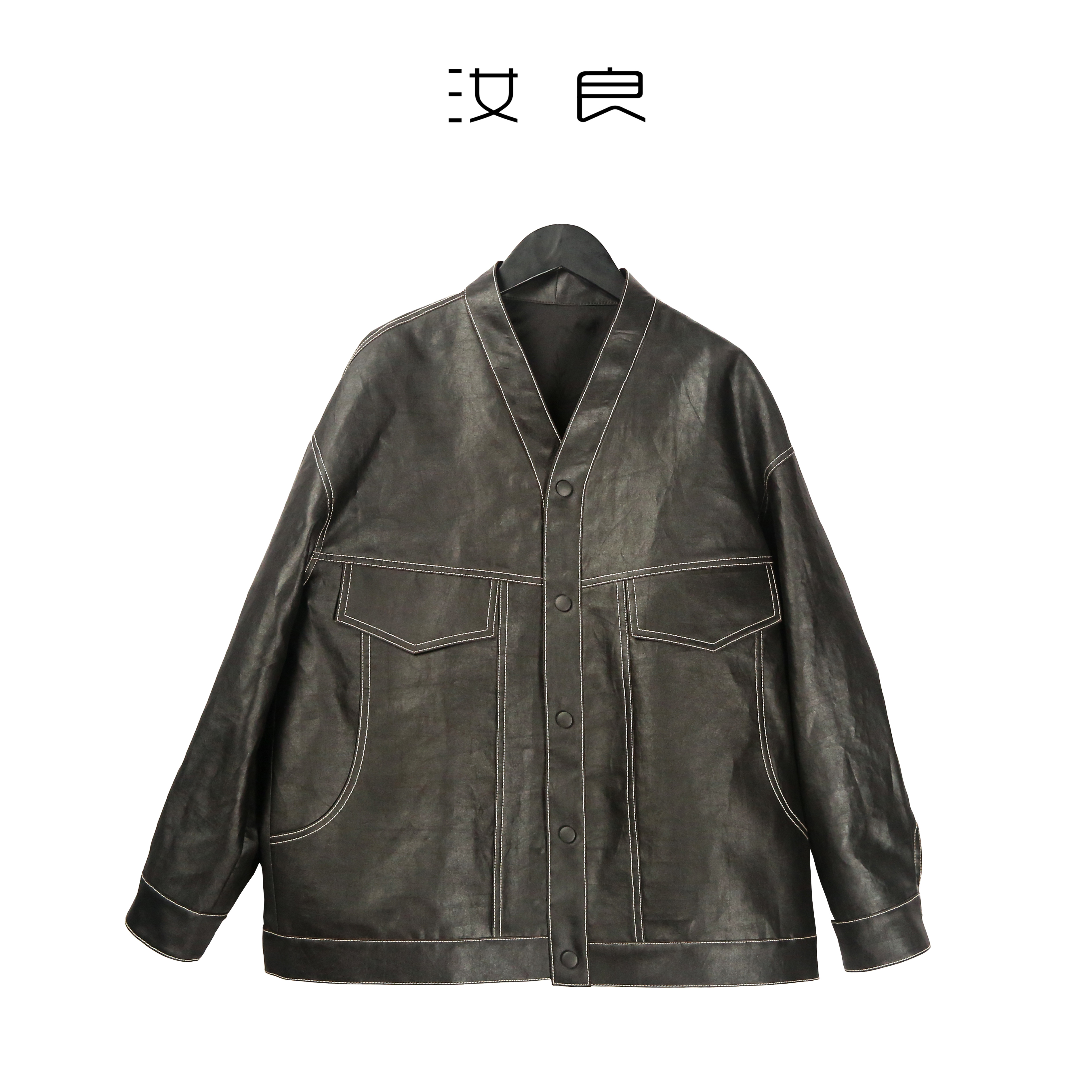 休闲时尚明线夹克上衣