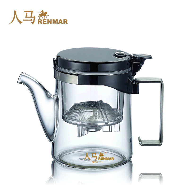 人马飘逸杯茶水分离泡茶壶耐热功夫玻璃壶家用茶壶办公泡茶杯大号
