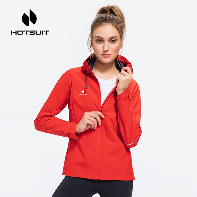 hotsuit后秀运动风衣女2023冬季新款夹克防风长袖外套休闲保暖服