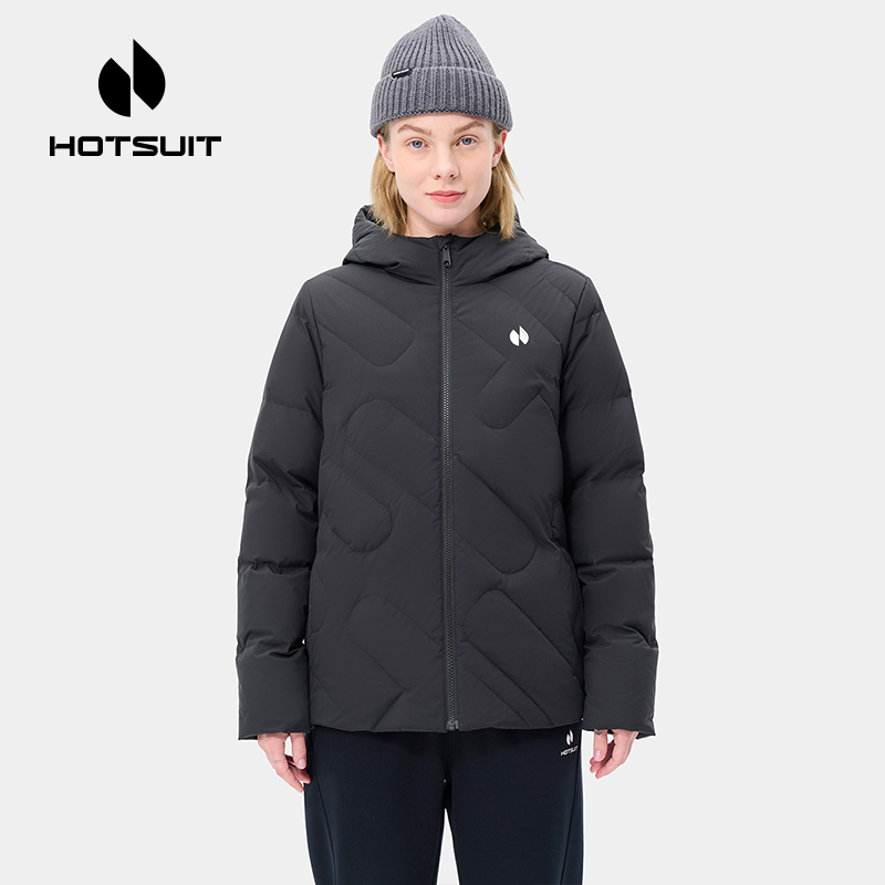 【达人专享】后秀HOTSUIT户外羽绒服女冬季加厚保暖外套连帽运动