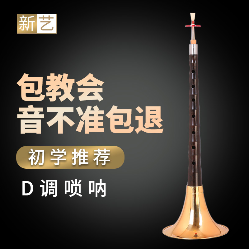 专业精品乌木唢呐初学者d调降B演奏乐器喇叭锁呐哨片配件全套