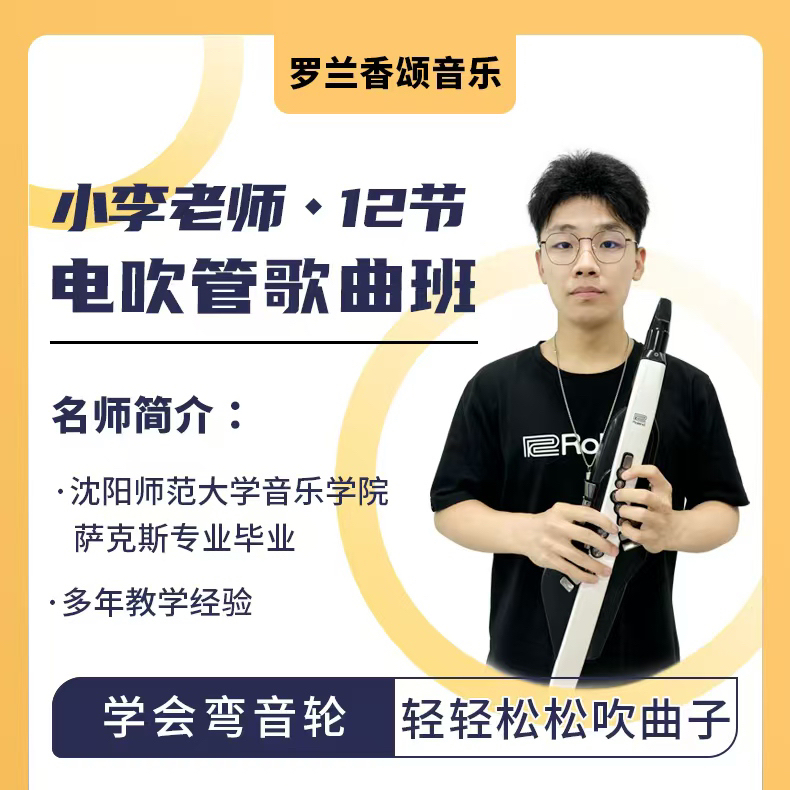 小李老师定制罗兰20/30罗兰电吹管歌曲班
