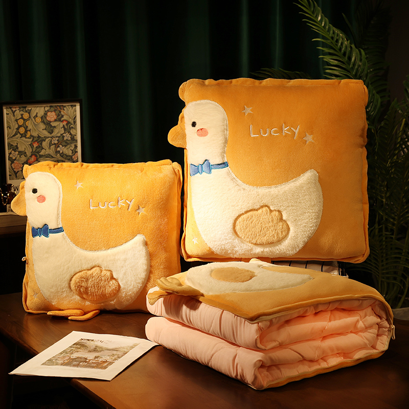 抱枕被子两用加厚办公室折叠午睡靠垫毯子二合一沙发汽车靠枕车载