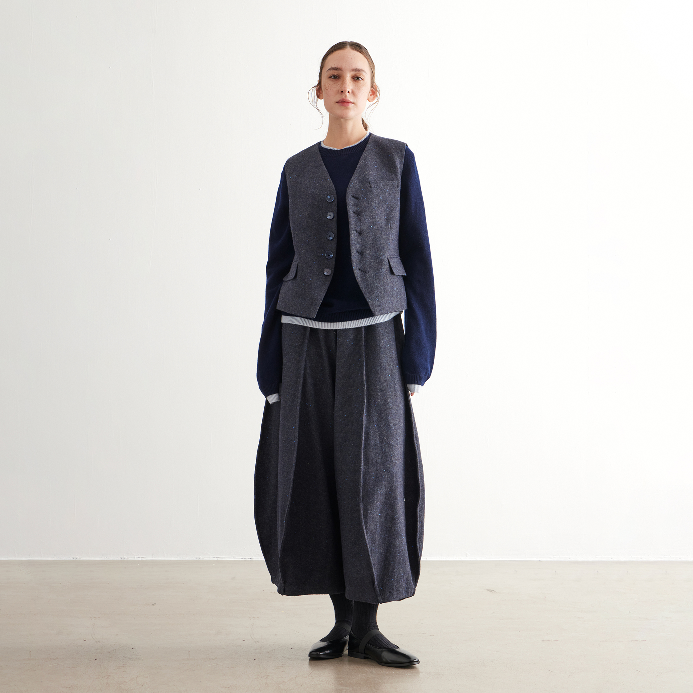 NOEND复古马甲裤子套装 英伦风廓形感 2024年时髦百搭套装