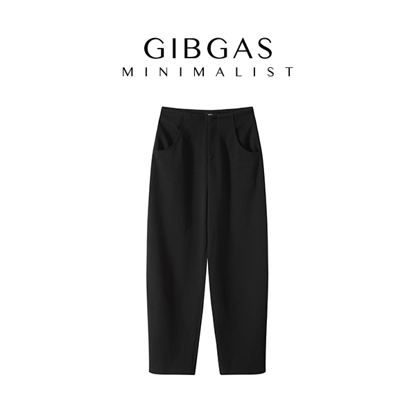 【吉卡思】新款舒适体感香蕉裤宽松高腰显瘦纯色百搭长裤