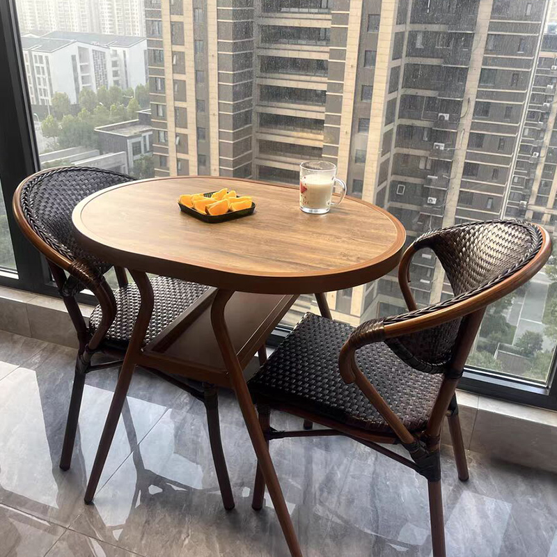 藤椅三件套阳台小桌椅露台茶几休闲圆桌椅子组合套装收纳一桌两椅