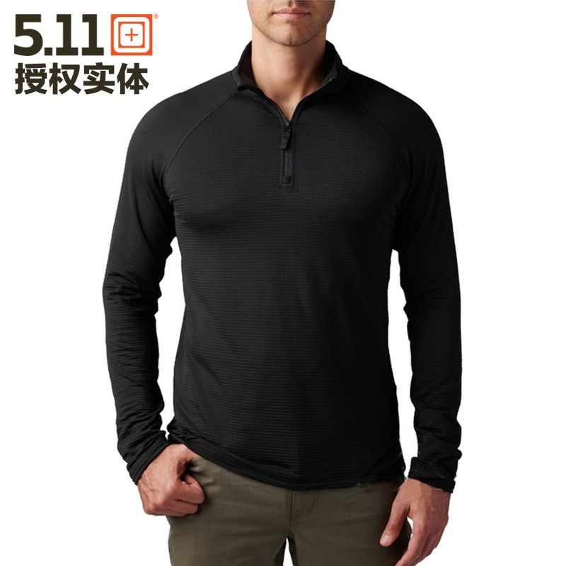 5.11新品斯特拉托斯1/4拉链卫衣511户外休闲秋冬保暖男72235