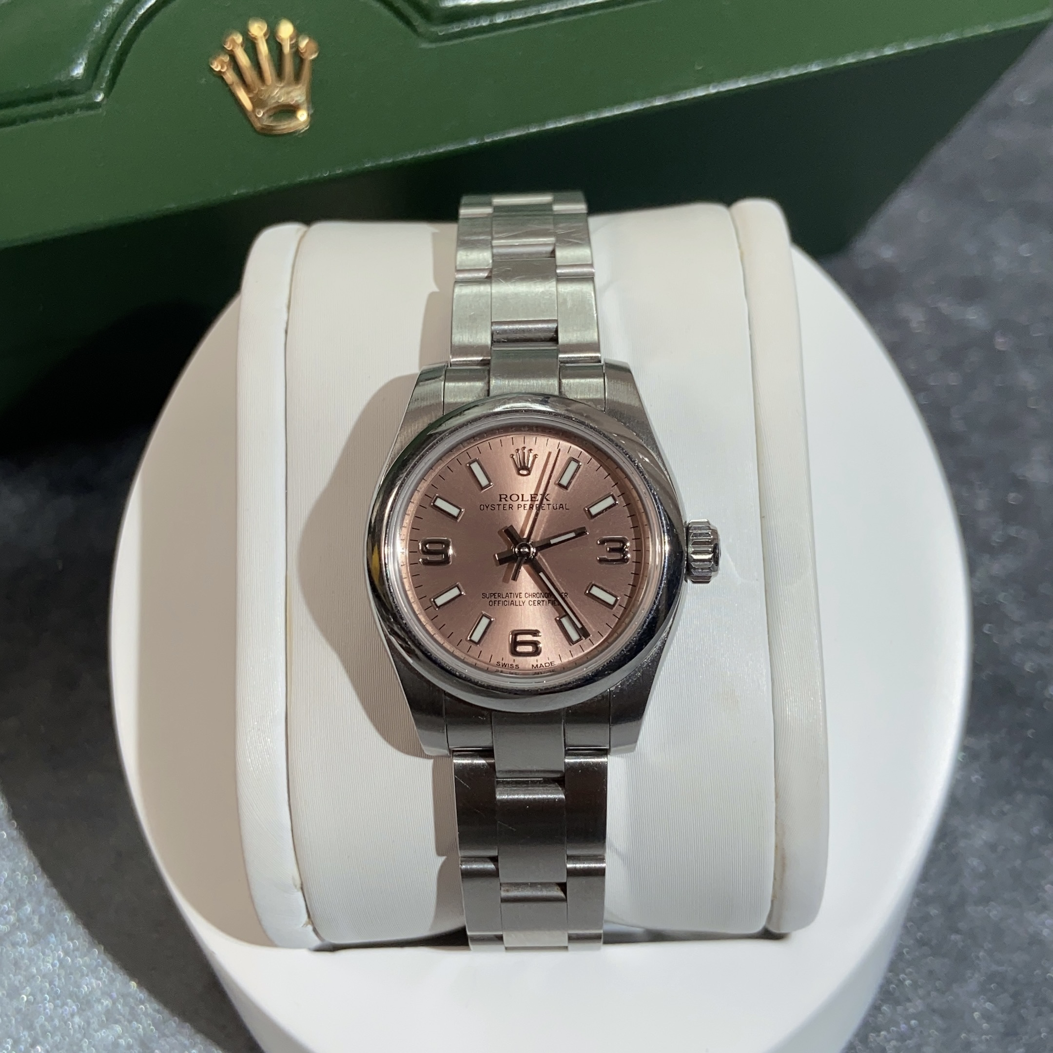 95新 Rolex/劳力士 176200/26盘/原盘/自动机械/粉盘/18年全套