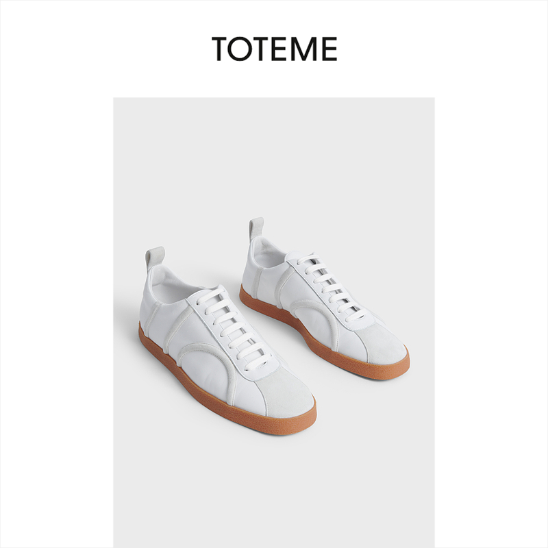 TOTEME女鞋米白色经典休闲运动鞋德训鞋小白鞋