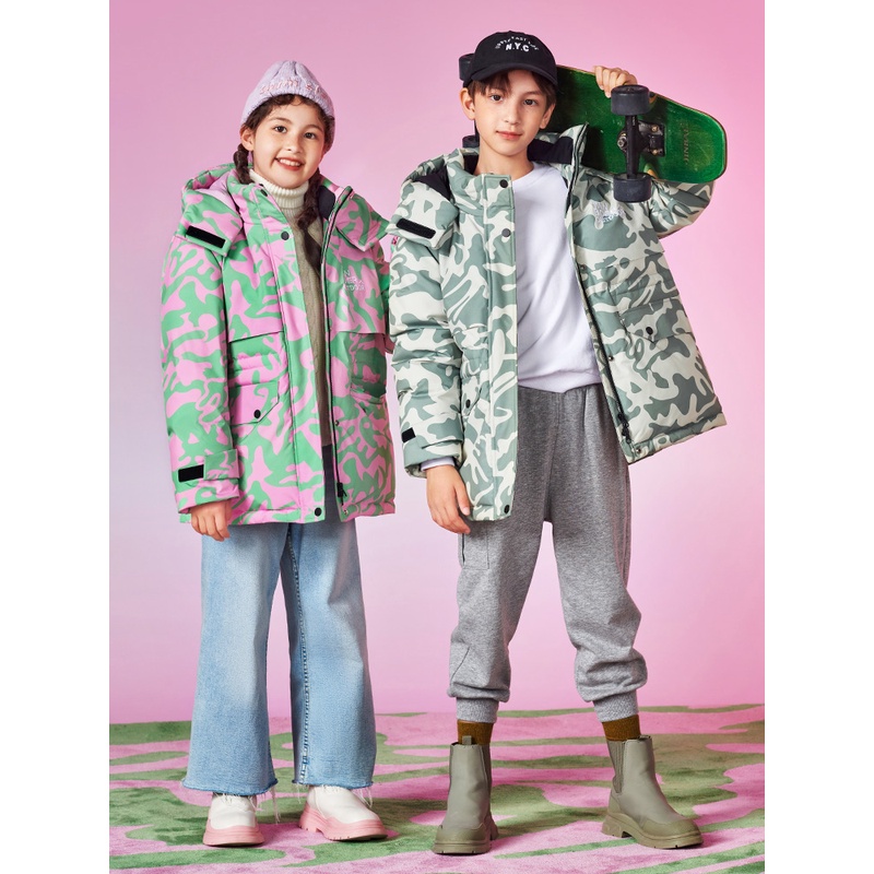 TANBOER/坦博尔童装派克羽绒服可脱卸帽洋气保暖秋冬外套TC331503