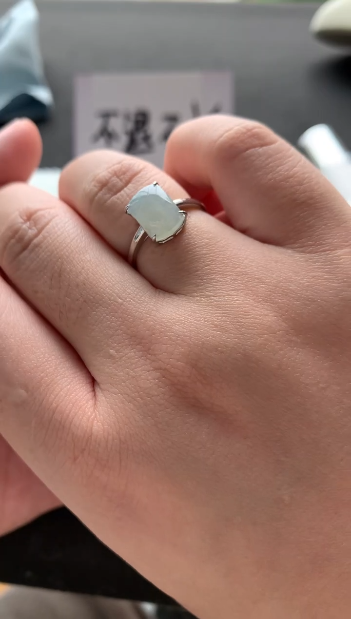 【闪购商品】翡翠戒指未镶嵌方糖戒指