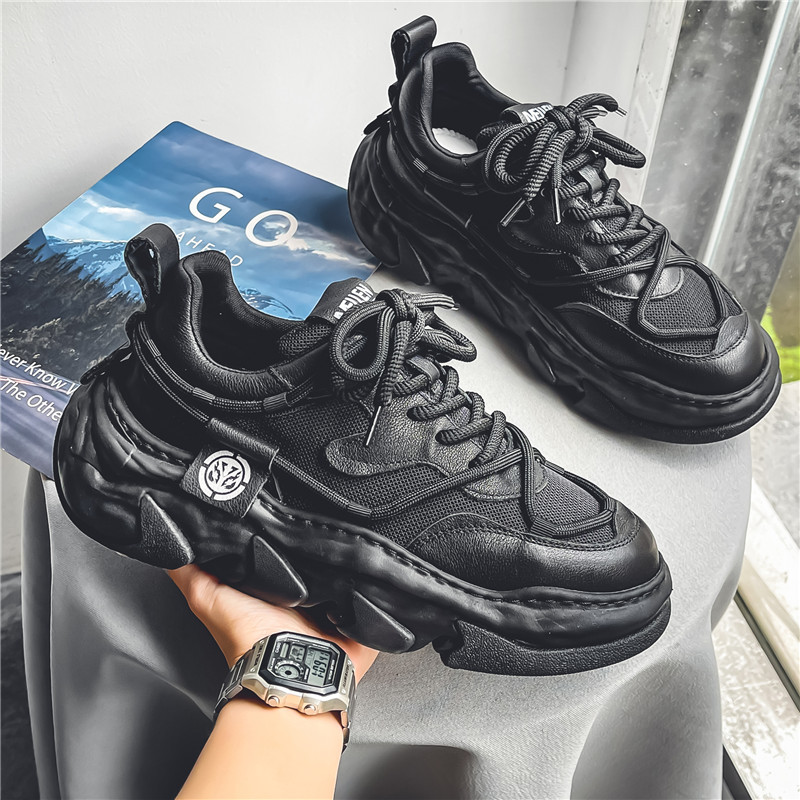 耐克百搭2024新款潮流低帮男鞋网布港风休闲百搭老爹鞋韩版厚底学