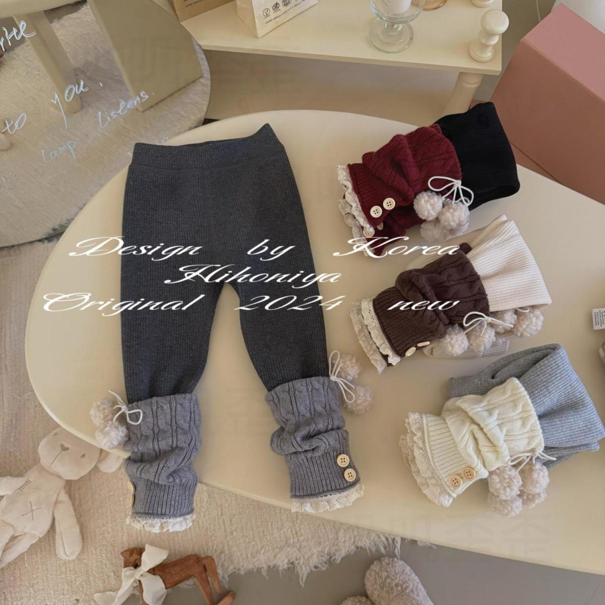 宝宝加绒加厚一体绒秋冬季打底裤女童儿童洋气时尚款堆堆裤保暖裤