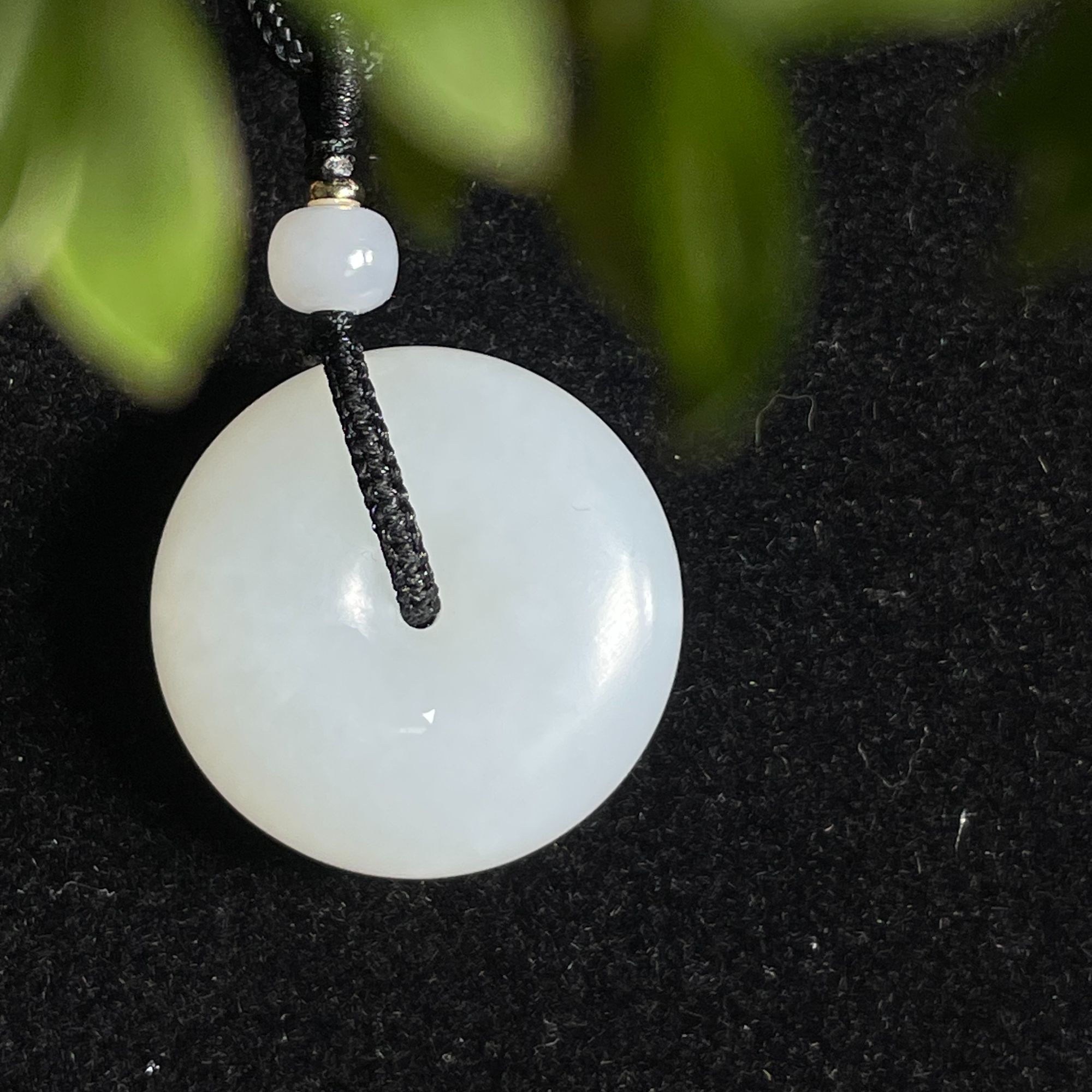 和田玉白玉平安扣吊坠